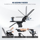 NEEWER X12II Video Teleprompter is upgraded with an installation free design.