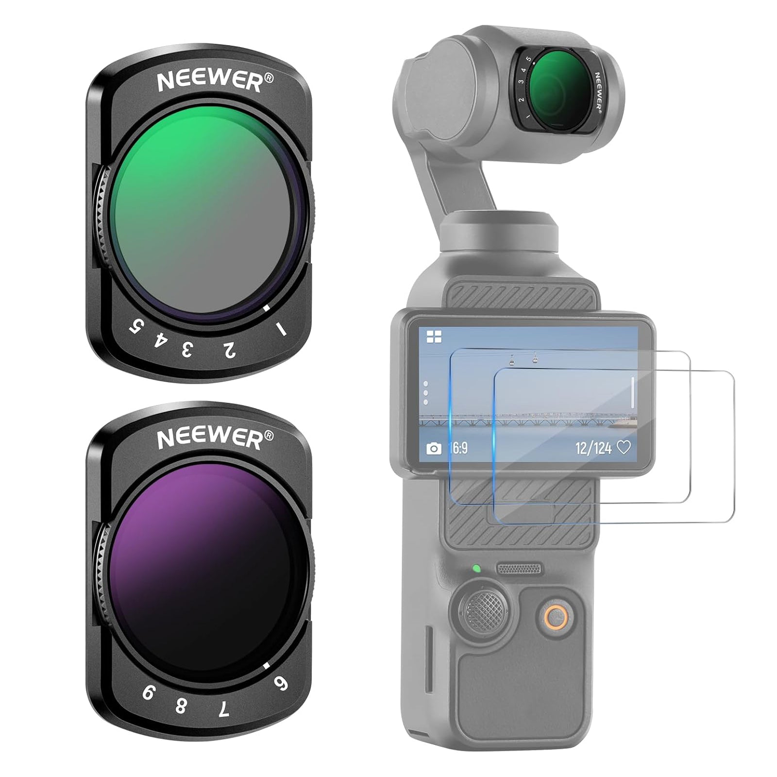 NEEWER Variable ND2-ND32 & ND64-ND512 Kit