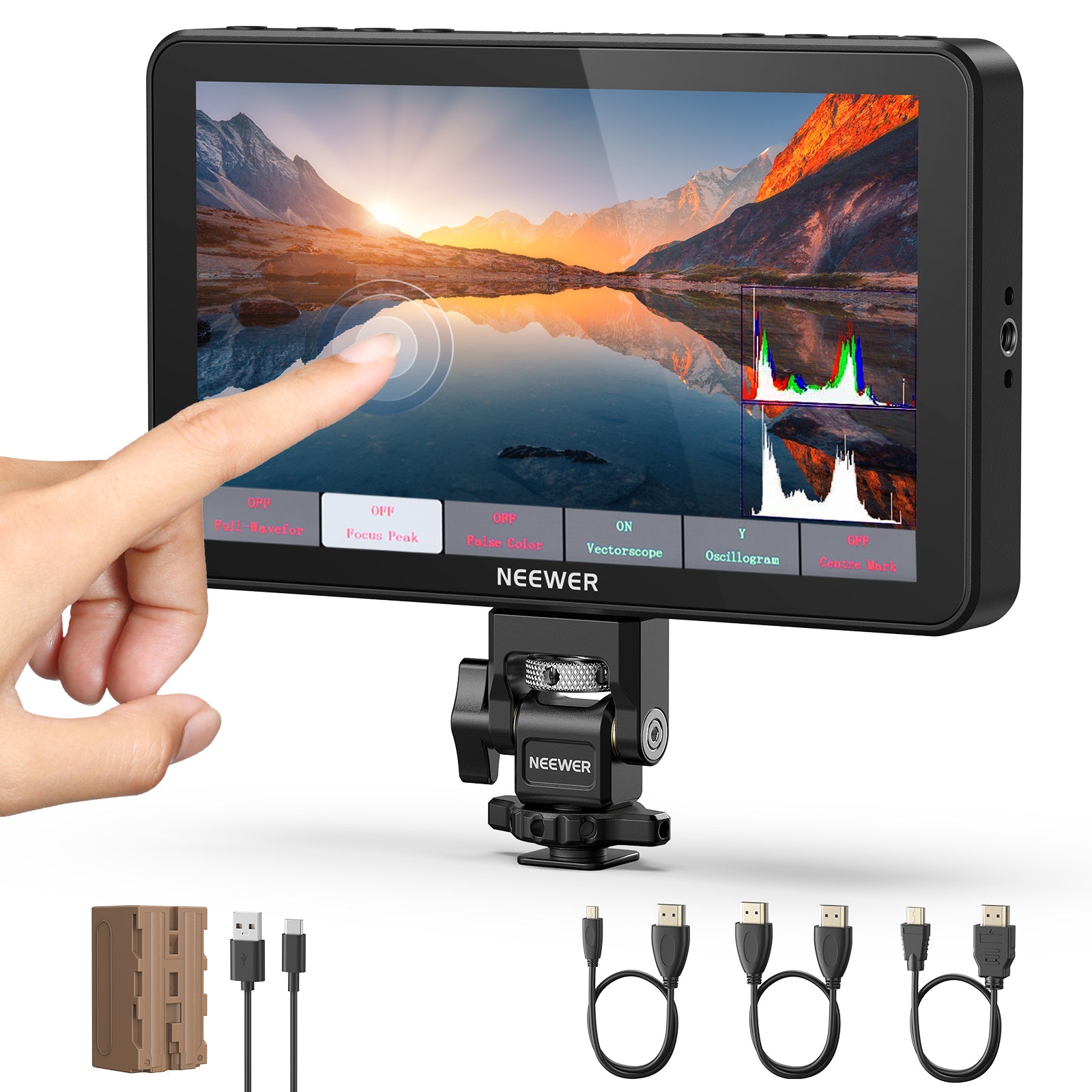 NEEWER F700 Camera Monitor with NP-F750 Battery Kit