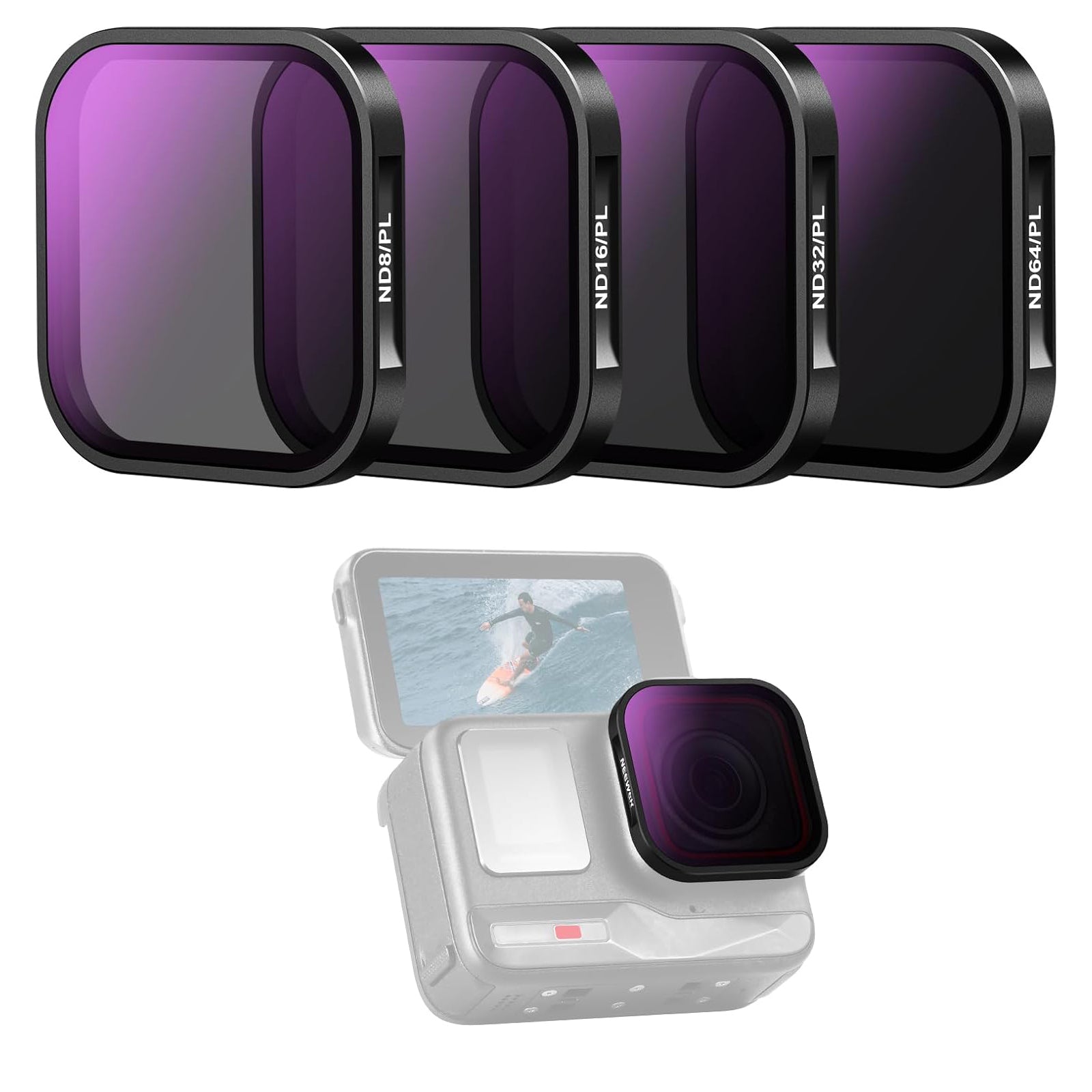 NEEWER FL-85 4 Pack ND/PL Filter Set For Insta360 ACE PRO