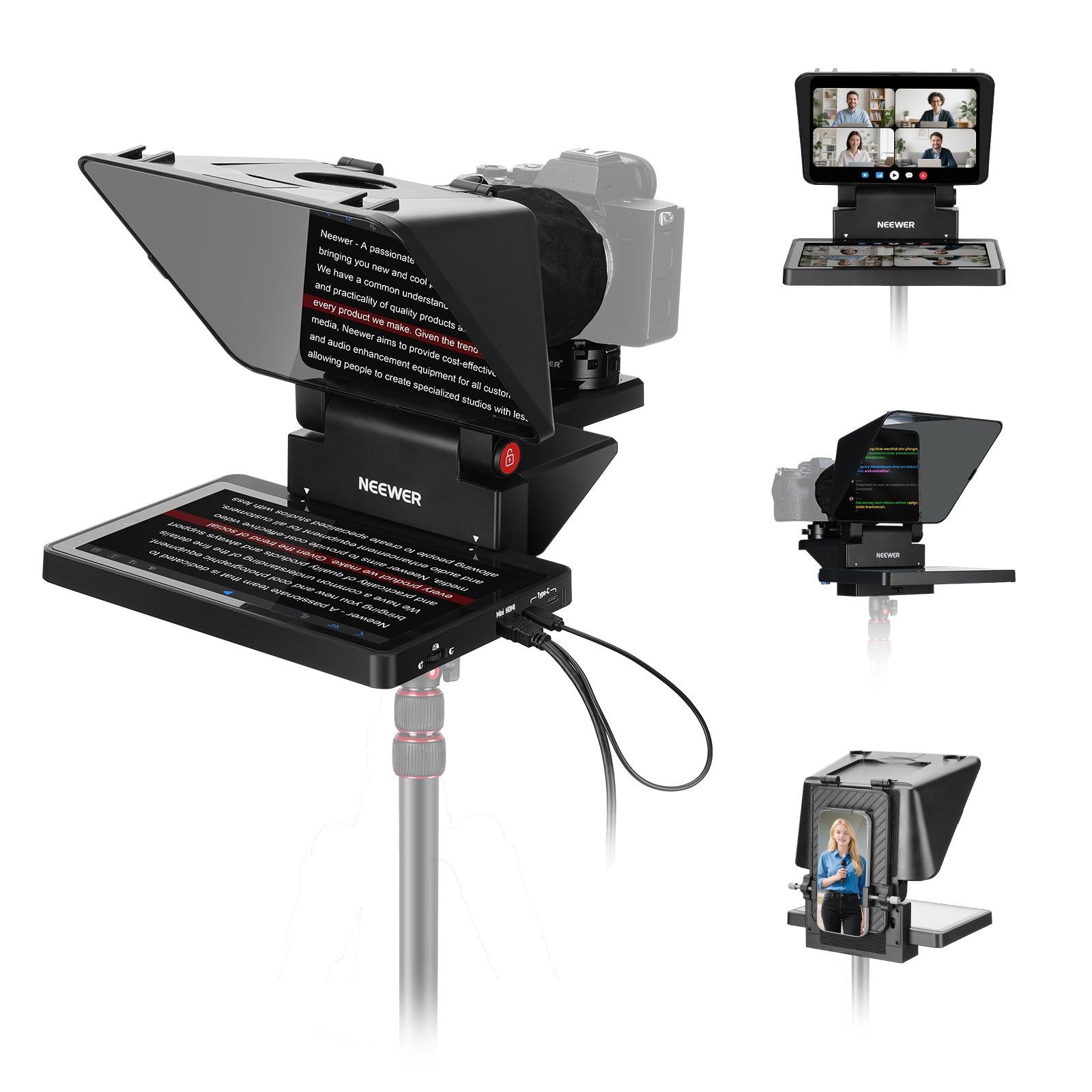 NEEWER X11 2-In-1 11" Pro Teleprompter with Monitor