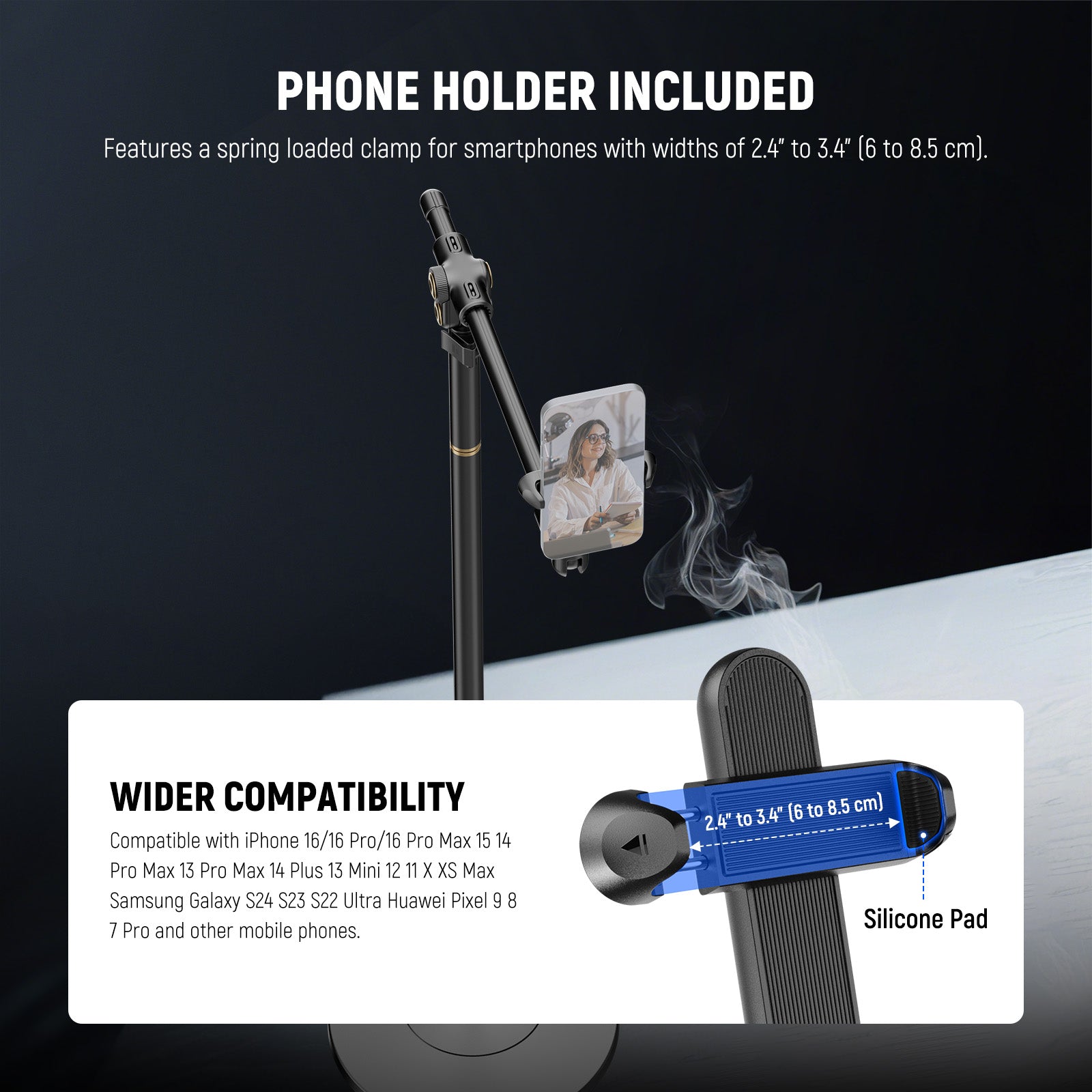 Wide Compatibility of the NEEWER ST009 Phone Floor Stand
