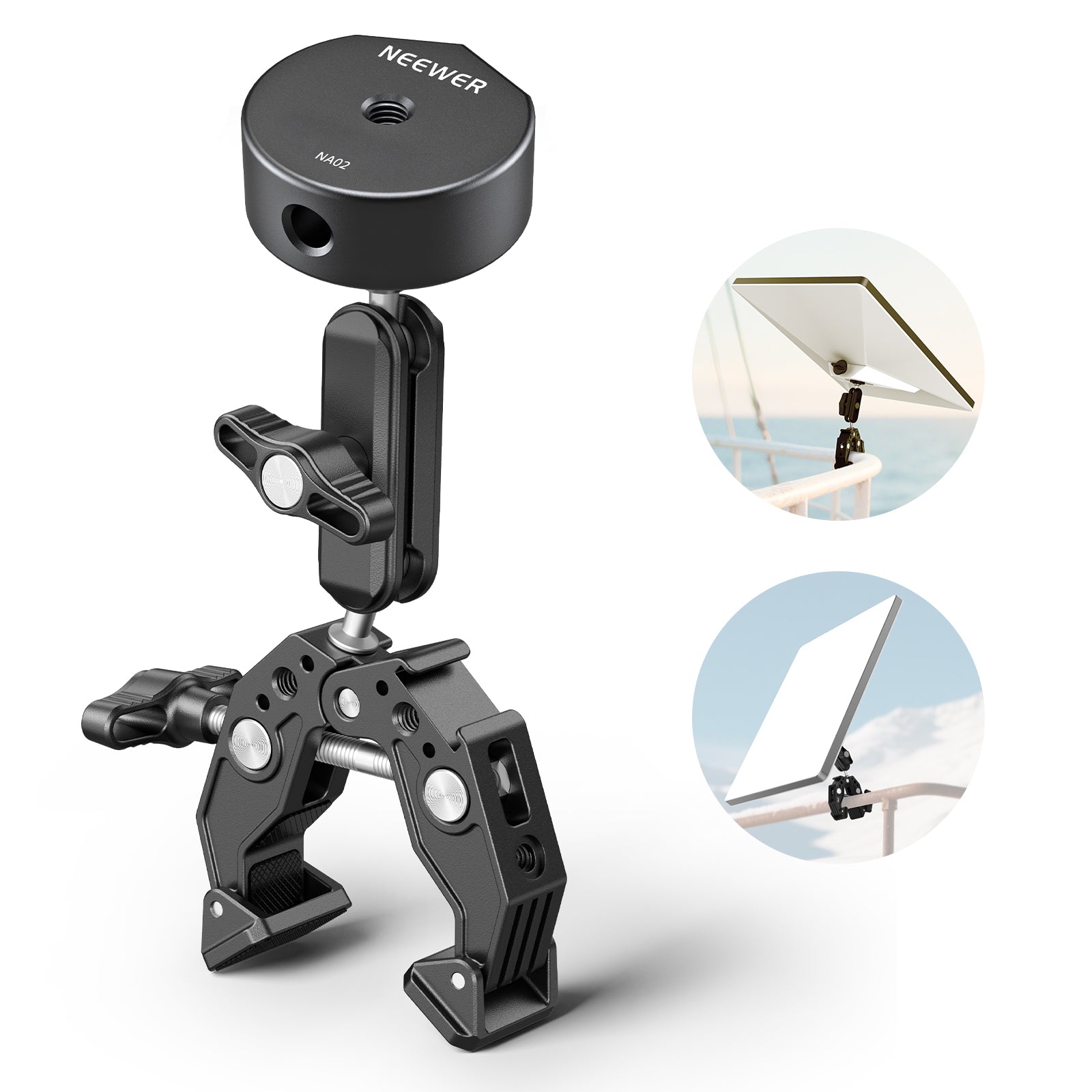NEEWER ST83+NA02 Clamp & Adapter Kit For Starlink Mini