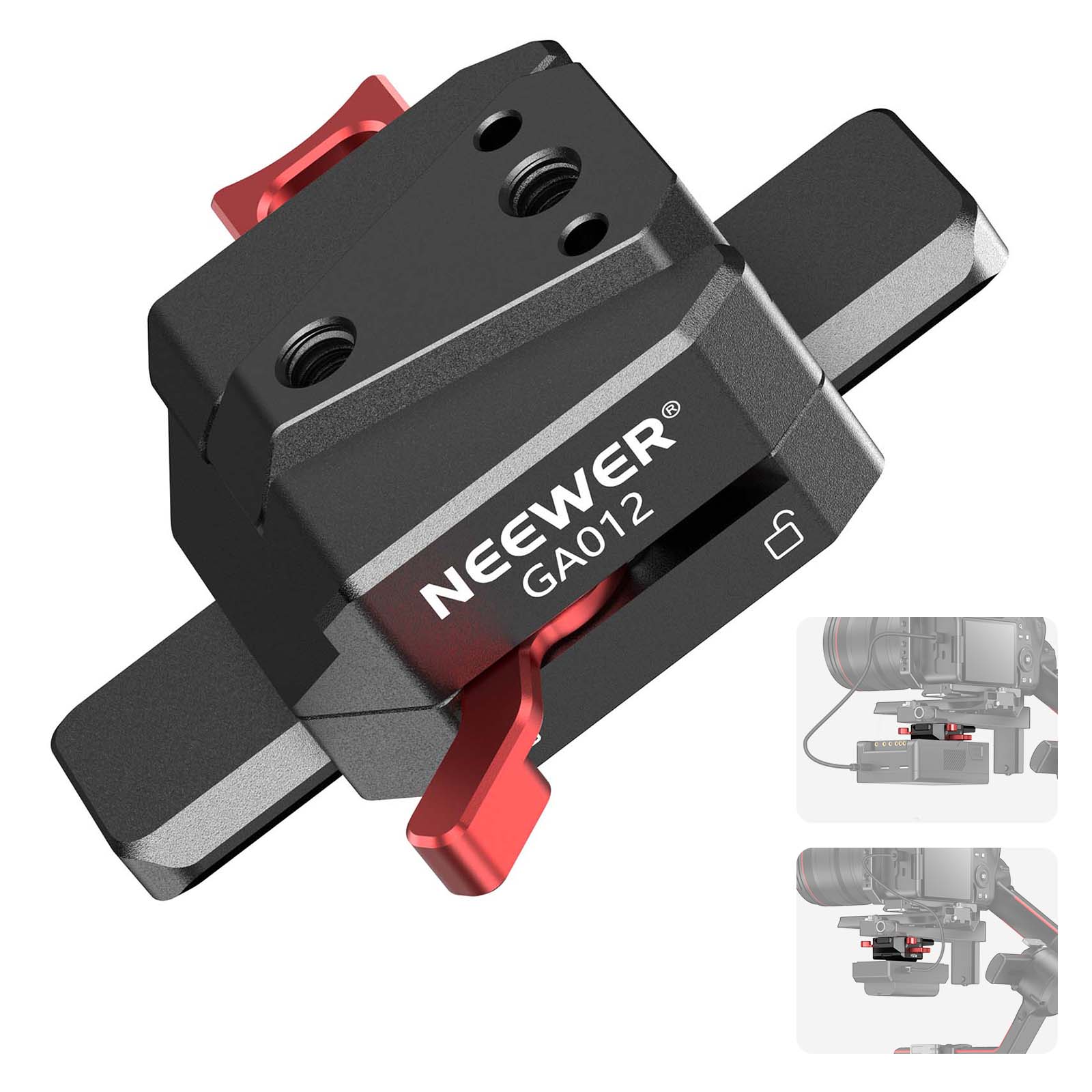 NEEWER Mini V Mount Battery Plate with NATO Rail