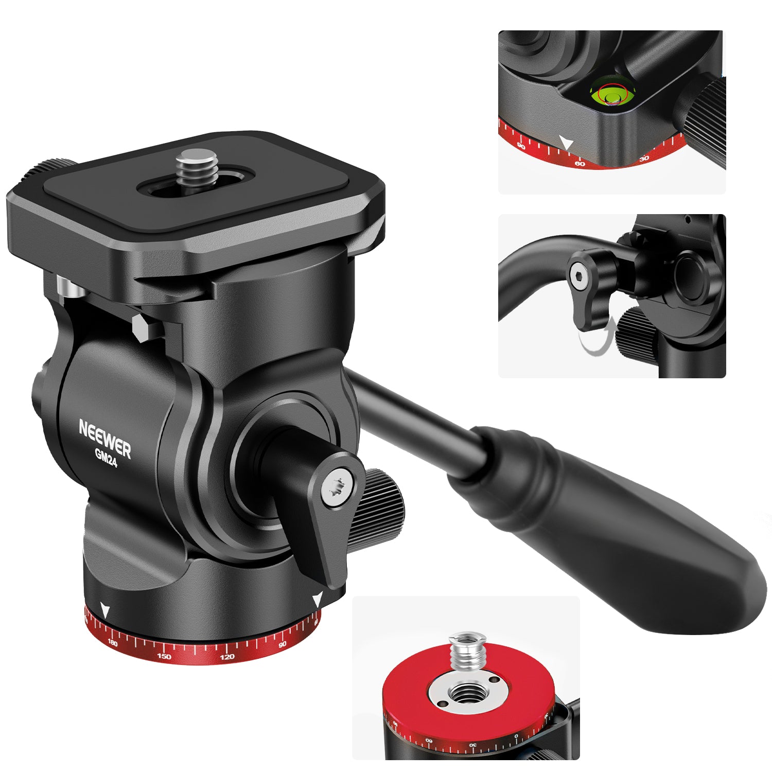 NEEWER GM24 Tripod Fluid Head