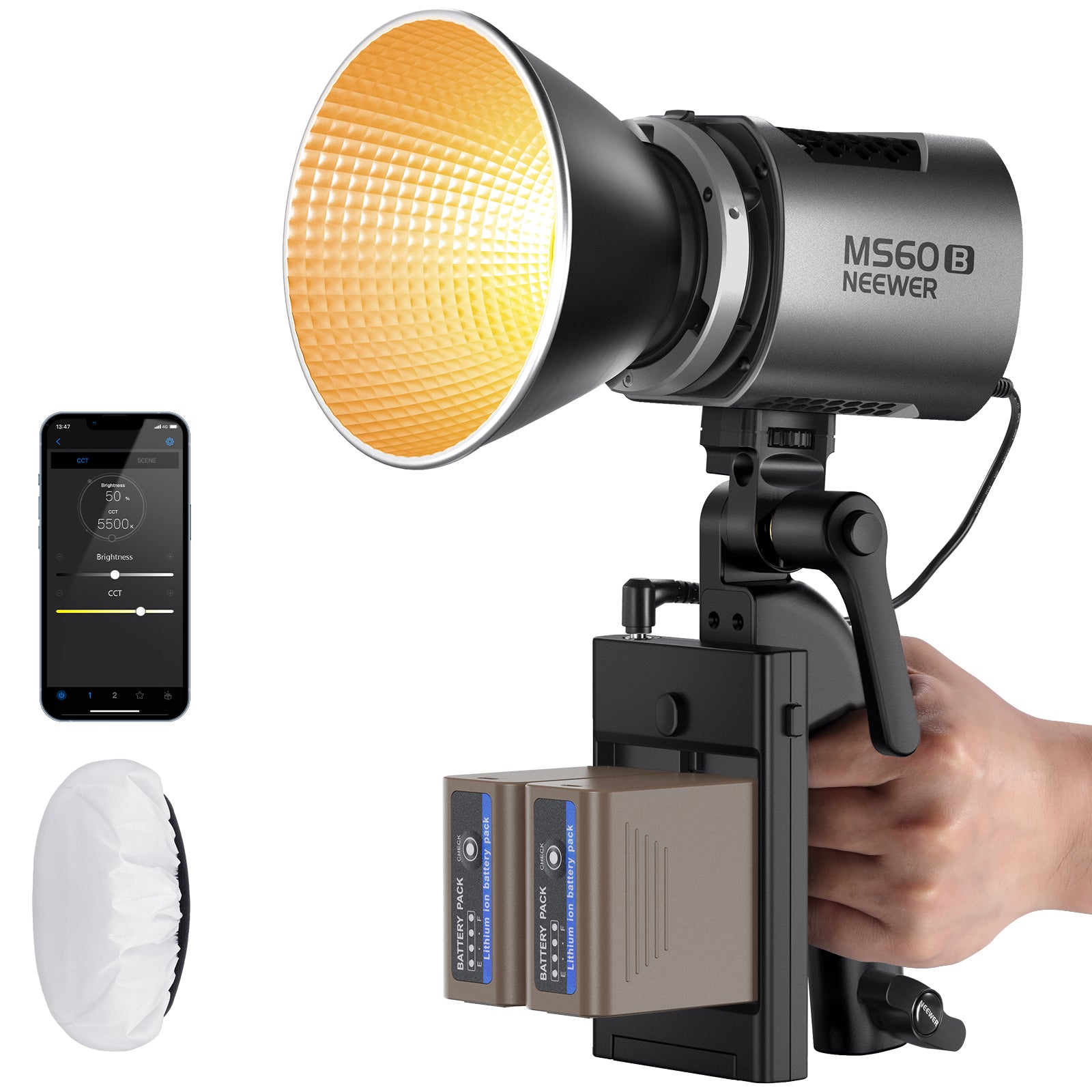 NEEWER MS60B Bi-color LED Video Continuous Light