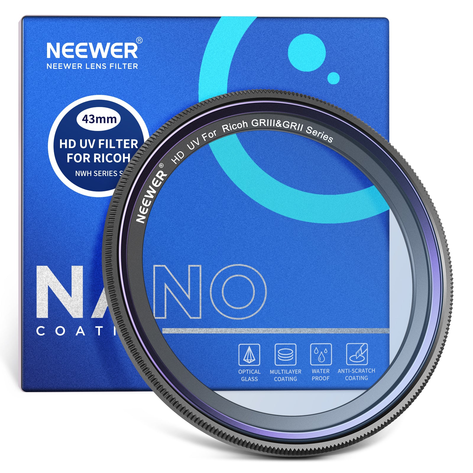 NEEWER Protection Lens Filter For Ricoh GR III IIIx