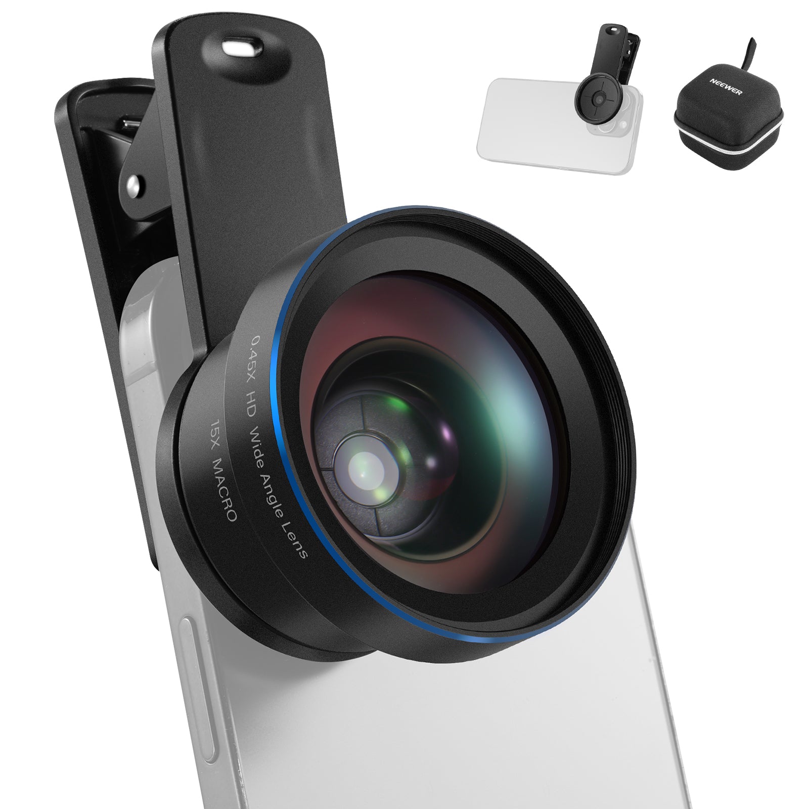 NEEWER LS-67 2 In 1 Wide Angle + Macro Phone Lens Kit