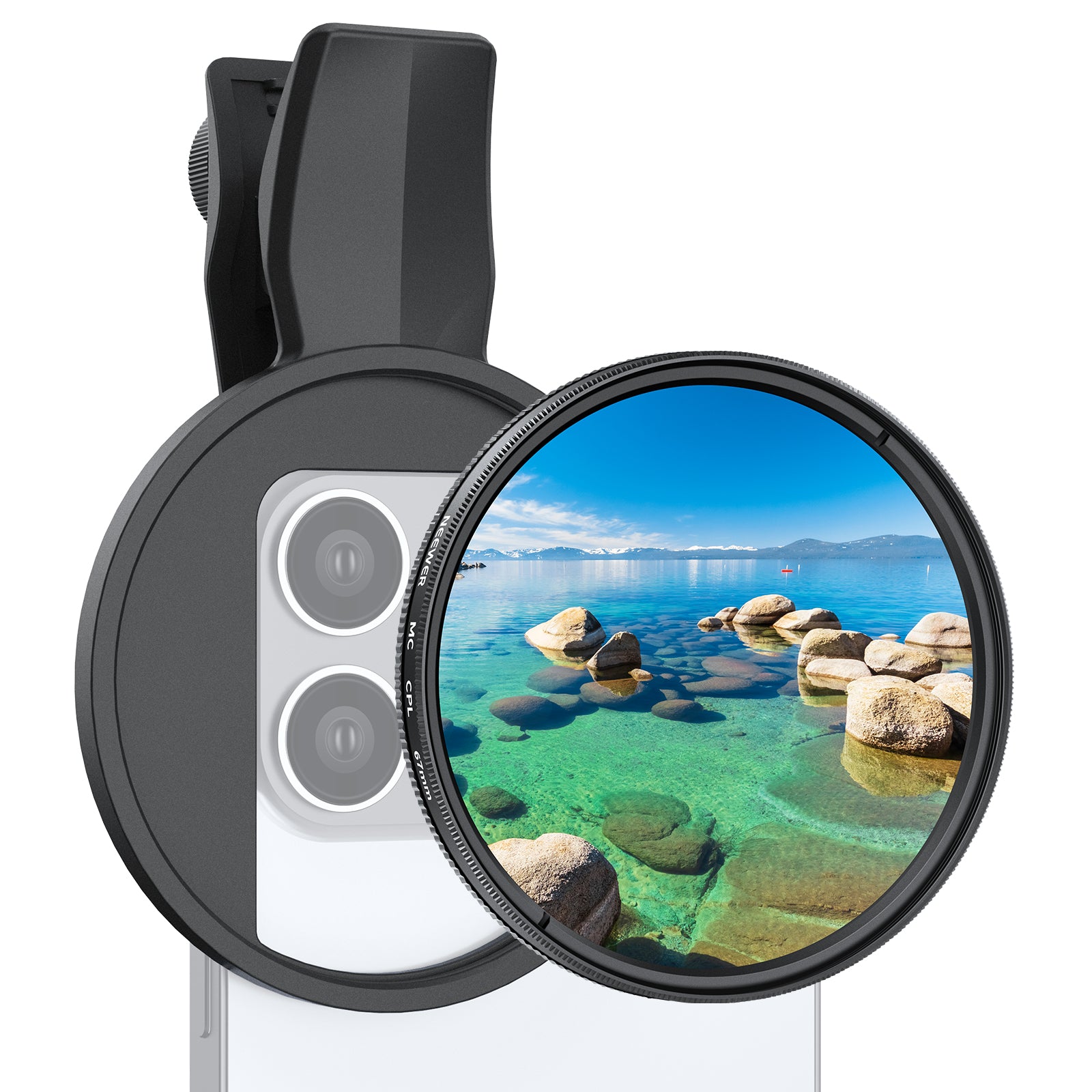 NEEWER FL-B23 67mm Clip On CPL Filter For iPhone