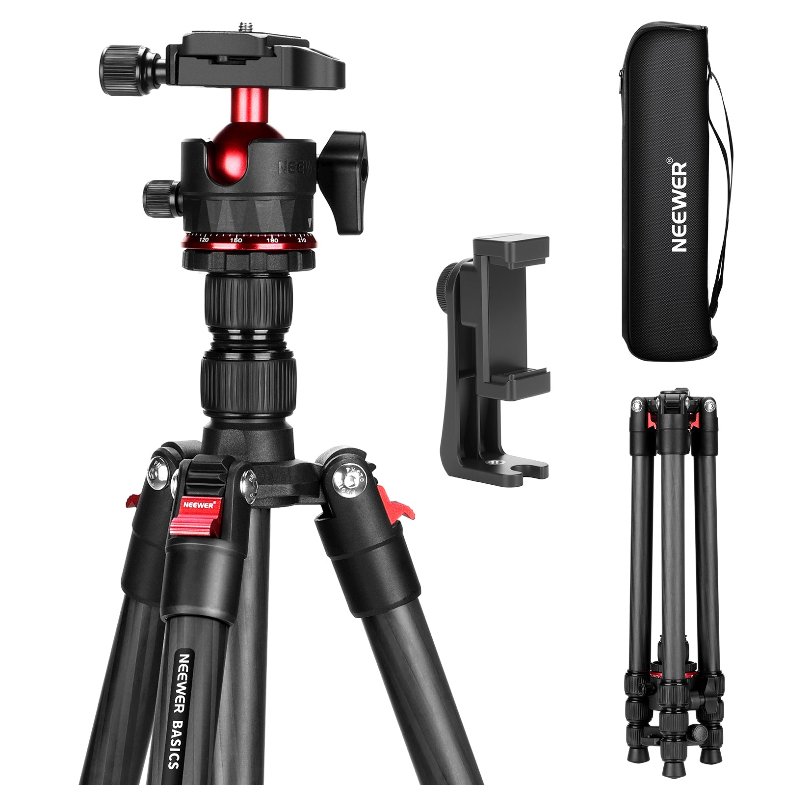 NEEWER TP17 Carbon Fiber Travel Tripod Stand