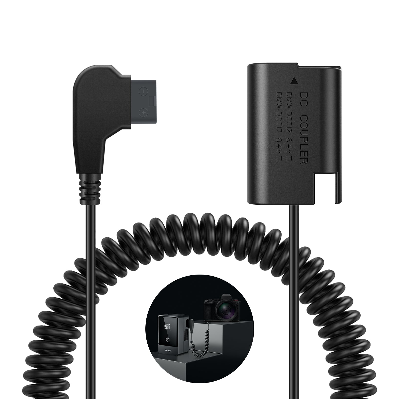 NEEWER VP-BLK22 D Tap to DMW-BLK22 Dummy Battery with Cable