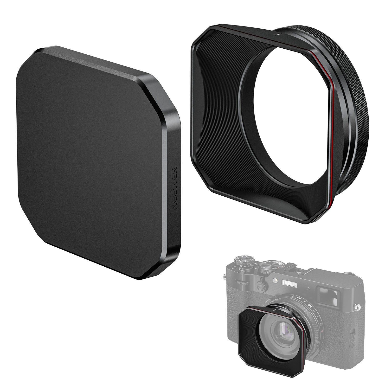NEEWER CA088 Square Lens Hood - Black