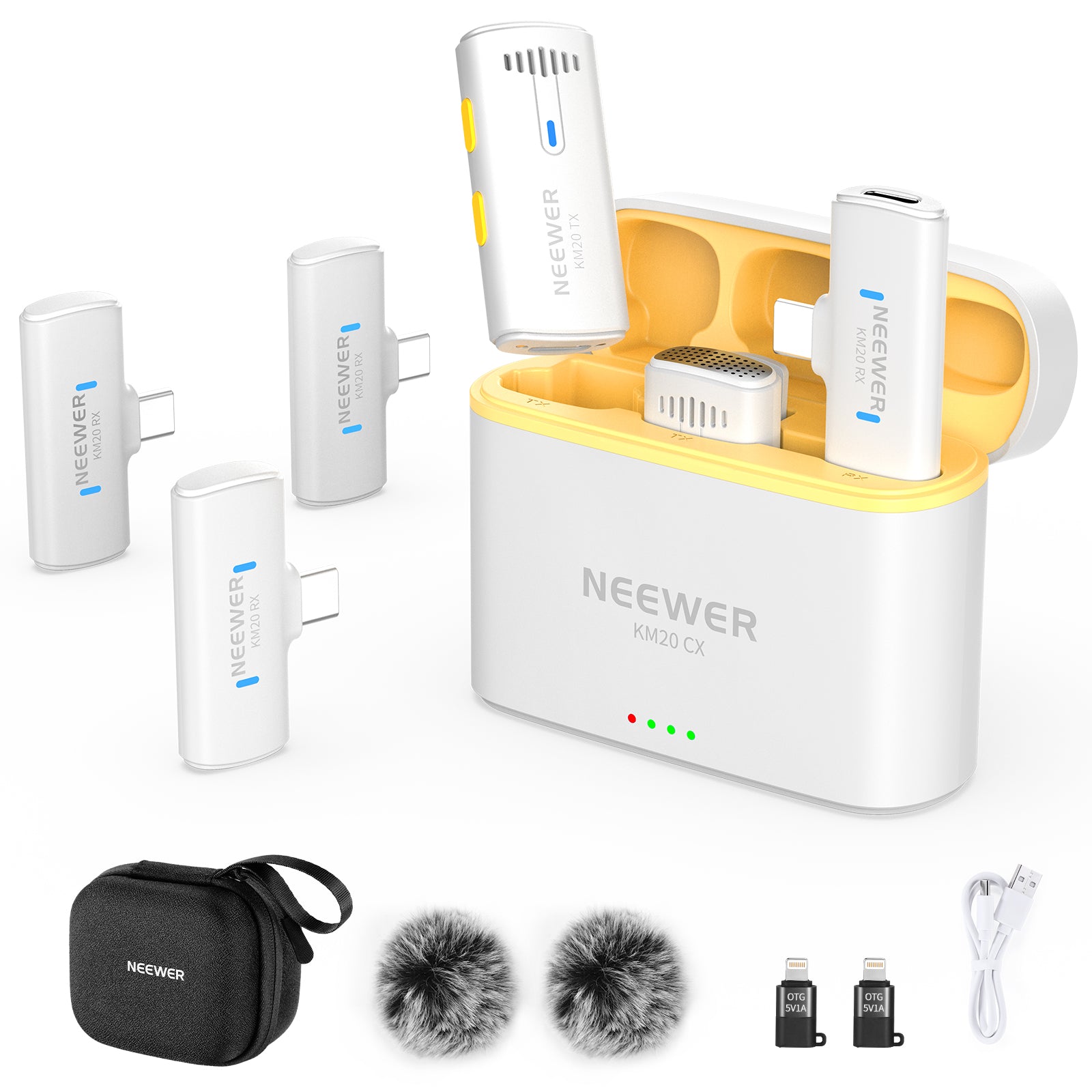 NEEWER KM20 Wireless Lapel Microphone Set