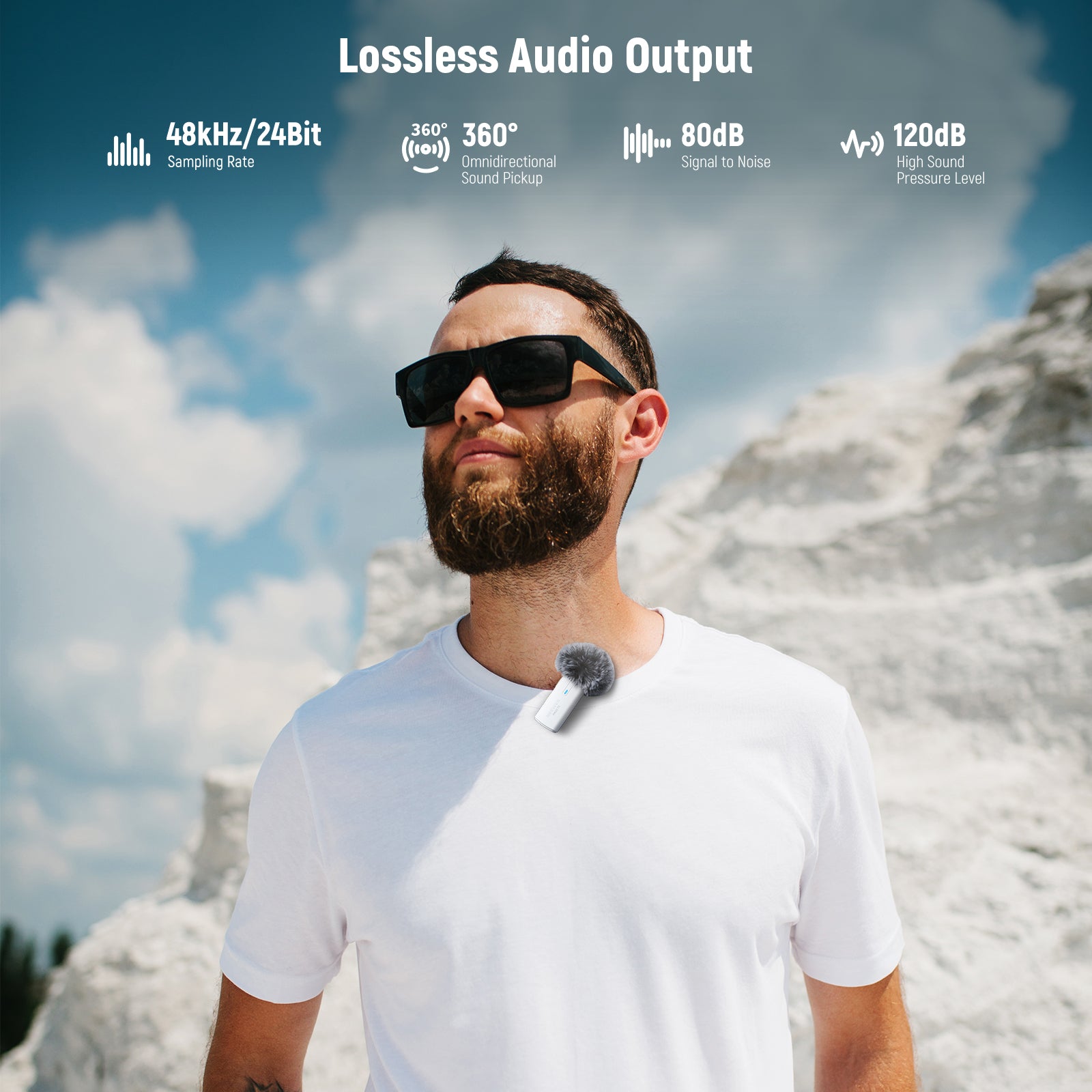 This omnidirectional microphone can capture clear original sound without distortion.