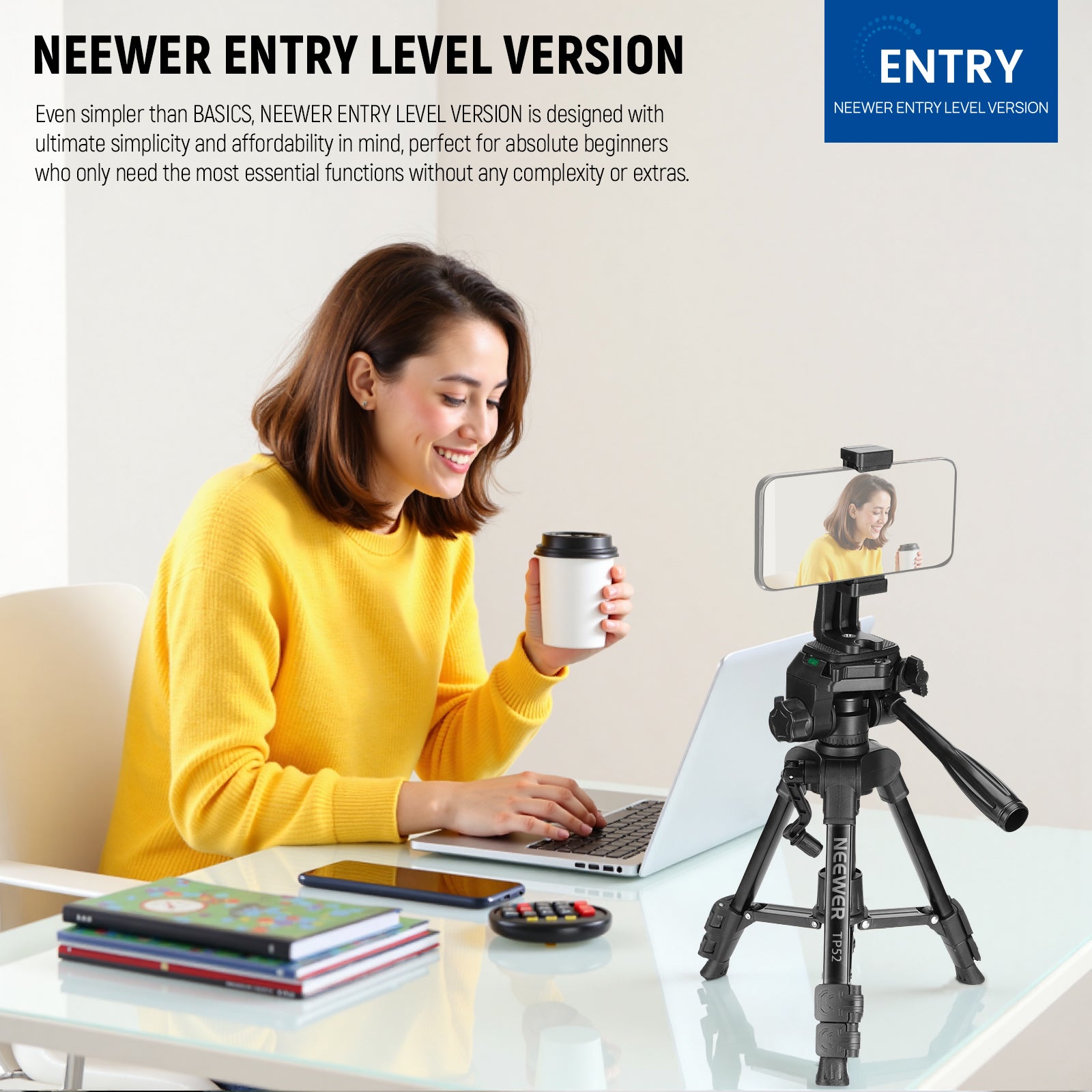 NEEWER TP52 Mini Desk Tripod is perfect for absolute beginners.