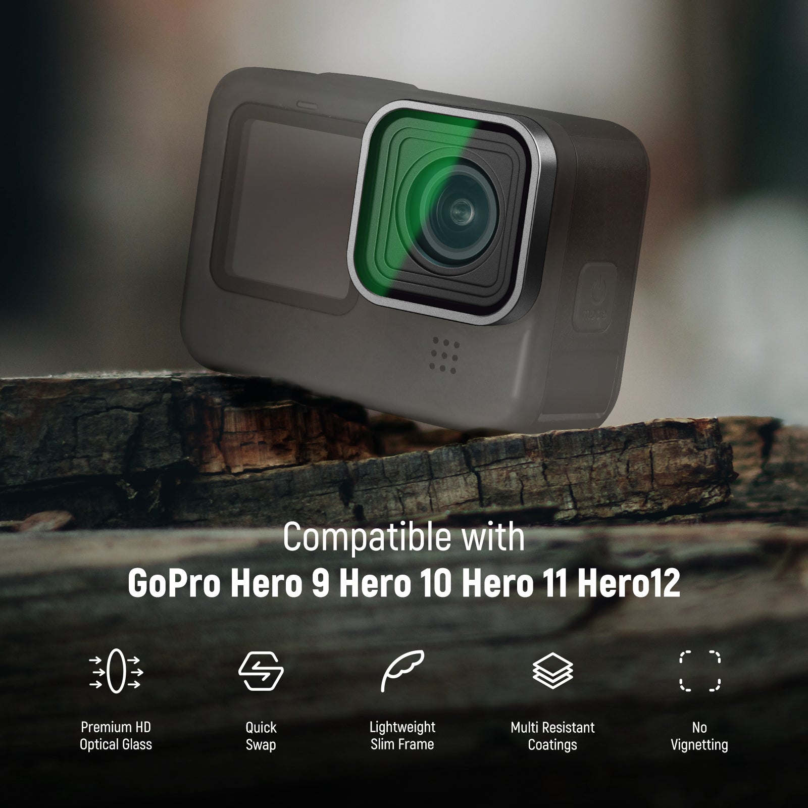 NEEWER FL-77 CPL Filter is compatible with the GoPro Hero 9/10/11/12/13