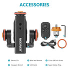 Accessories of the NEEWER DL100 3-Wheels Track Rail Slider Dolly