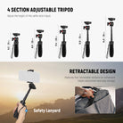 4 section adjustment tripod