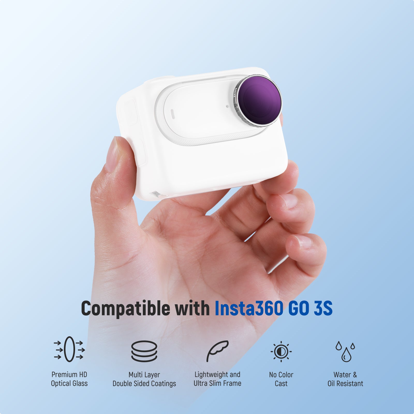 These lens filters are compatible with Insta360 GO 3S