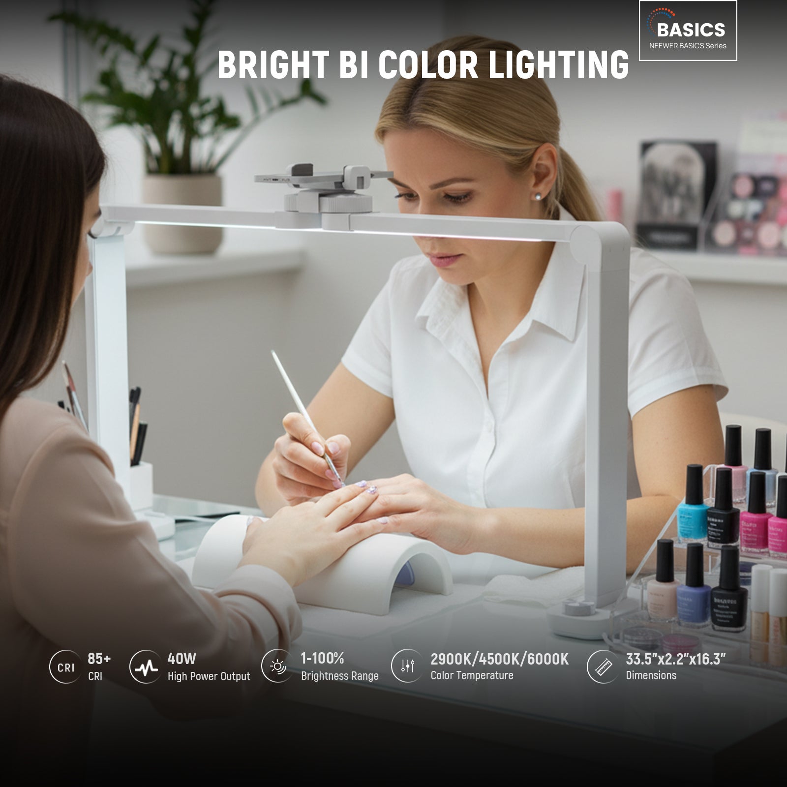 NEEWER HM05-D Foldable Desk Nail Light with 456 bi color LEDs