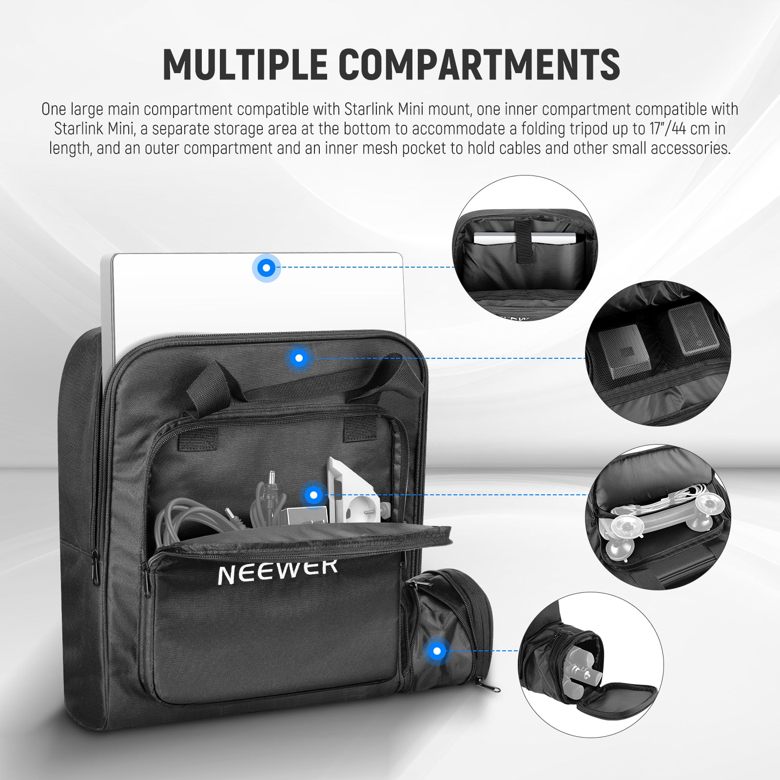this travel bag effortlessly keep your satellite setup accessories organized and easily accessible