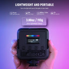 NEEWER RGB62 Mini LED Light is lightweight.