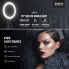 NEEWER RP10-H Selfie Ring Light features 90 LED warm & cool LEDs
