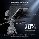 NEEWER X16B Portable Tablet Teleprompter is easy to read with 16" HD display