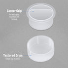 The plug features a center grip for easy insertion and removal.