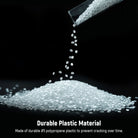 Made of durable #5 polypropene plastic to prevent cracking over time