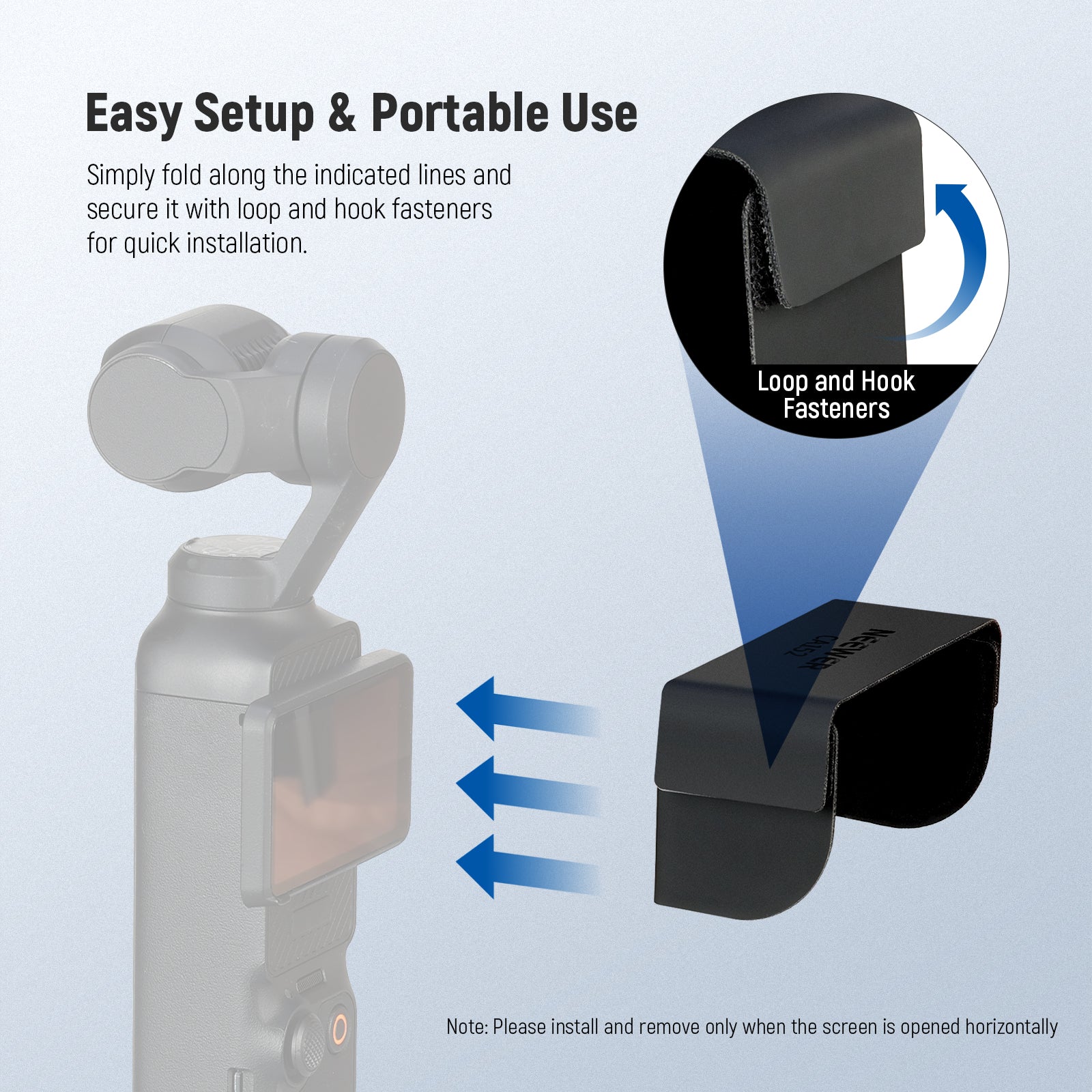 NEEWER CA152 Sunshade Cover For Pocket 3 is easy to setup