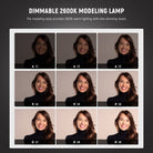 Compact yet capable, the 150W modeling lamp has 9 brightness levels