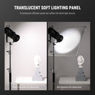 A translucent diffusion panel can soften the harsh light source