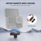 Includes a magnetic base receiver and a Quick Release (QR) top plate