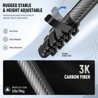 Spring loaded metal buckles enable rapid, safe and stable height adjustment.