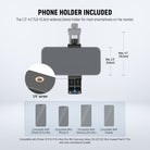 NEEWER TS03 Travel Phone Tripod Kit includes a widened phone holder.