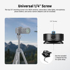 The top 1/4" mounting screw is for DSLR cameras, camcorders,