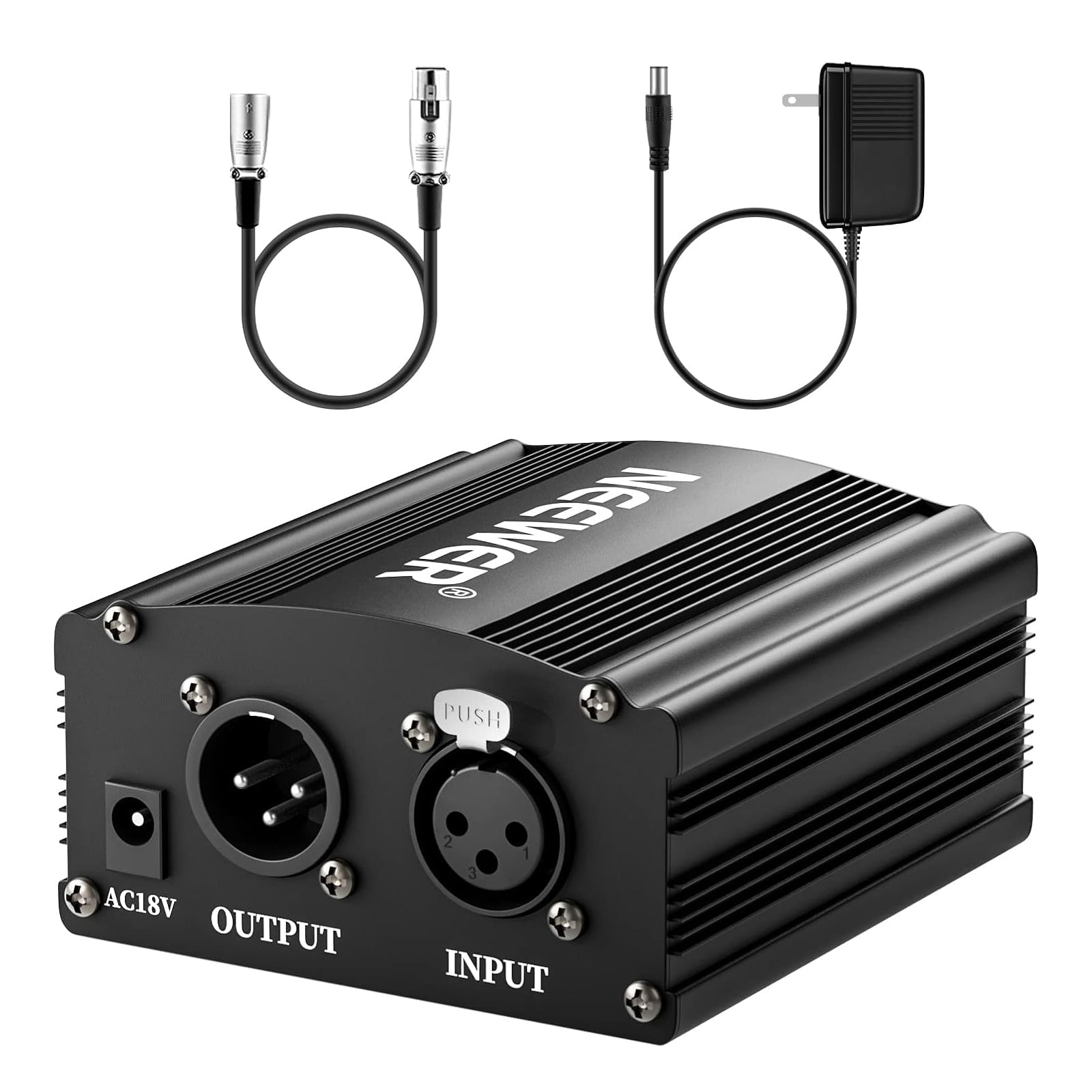 NEEWER NW-100 48V Phantom Power Supply with Adapter