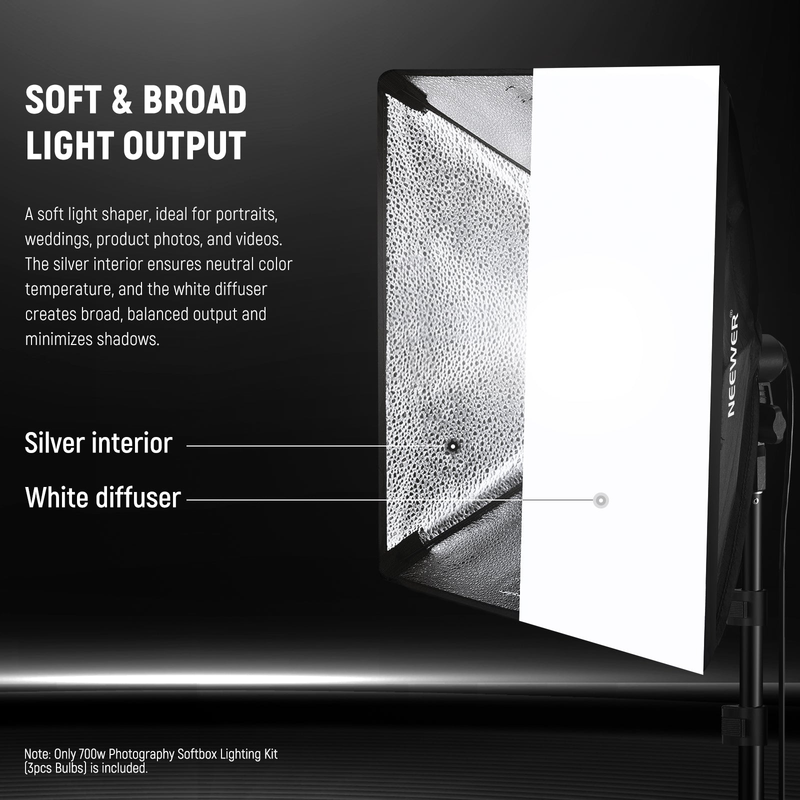 The white interior can create broad, balanced output.