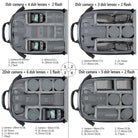 NEEWER SLR Camera Backpack features adjustable padding.