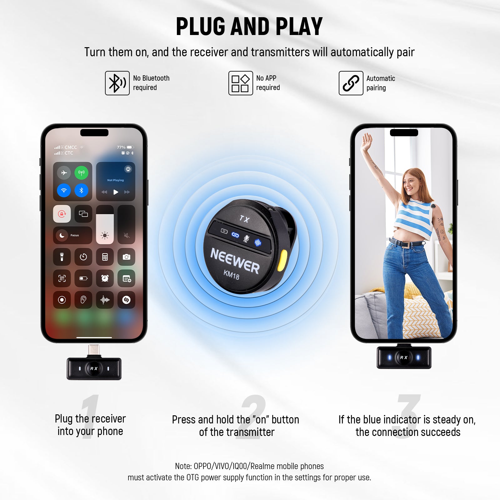 NEEWER KM18 Plug and Play Lavalier Microphone