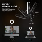 NEEWER BR60 5" Bi-color Mini Ring Light offers multiple mounting options.