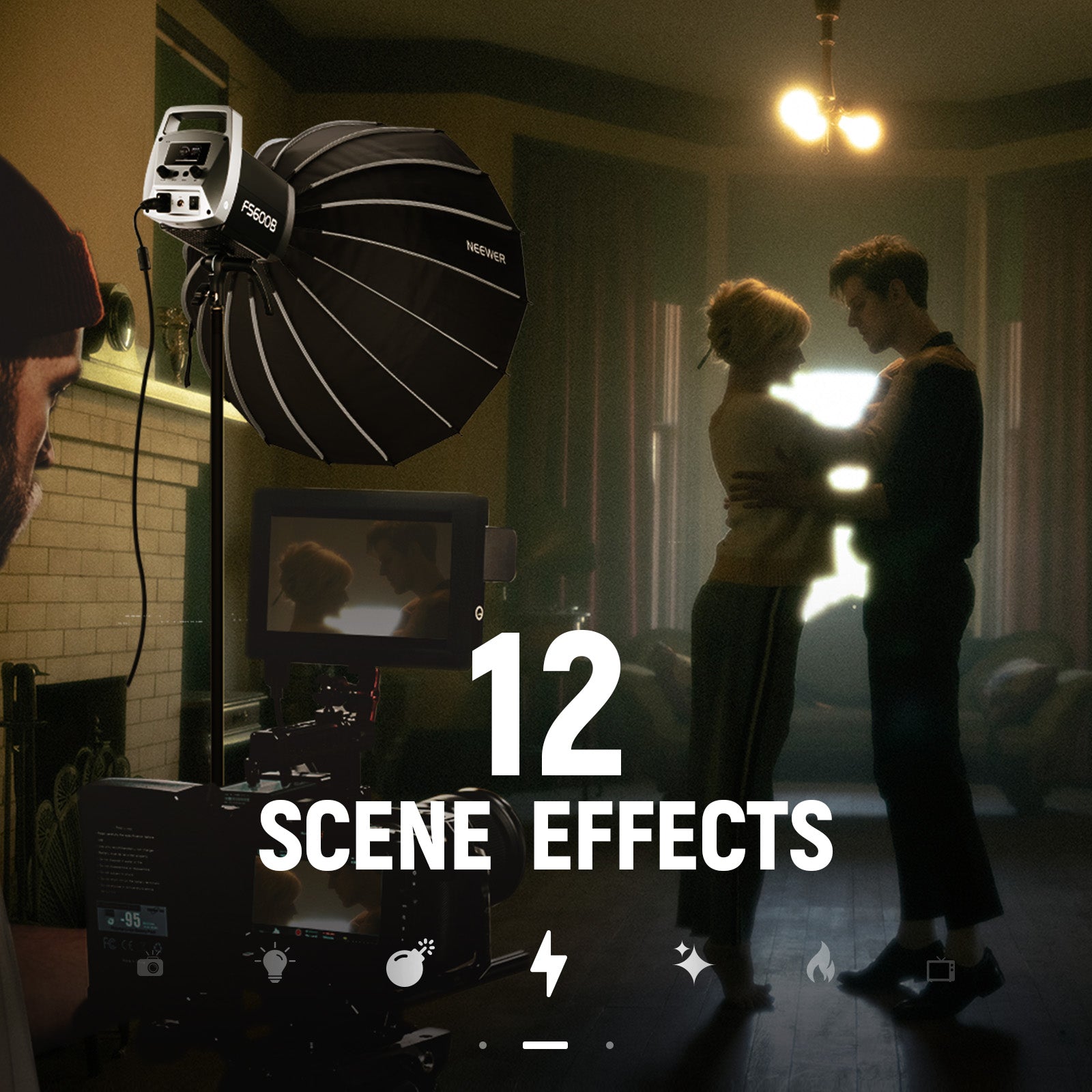 12 built in special effects for enhanced creativity in photos & videos