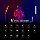 NEEWER TL20C Handheld Light Wand offers 17 special scene effects.