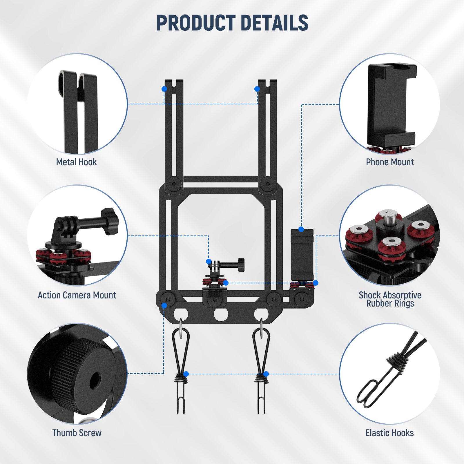 Product detail of the NEEWER PA022 Fence Action Camera Mount