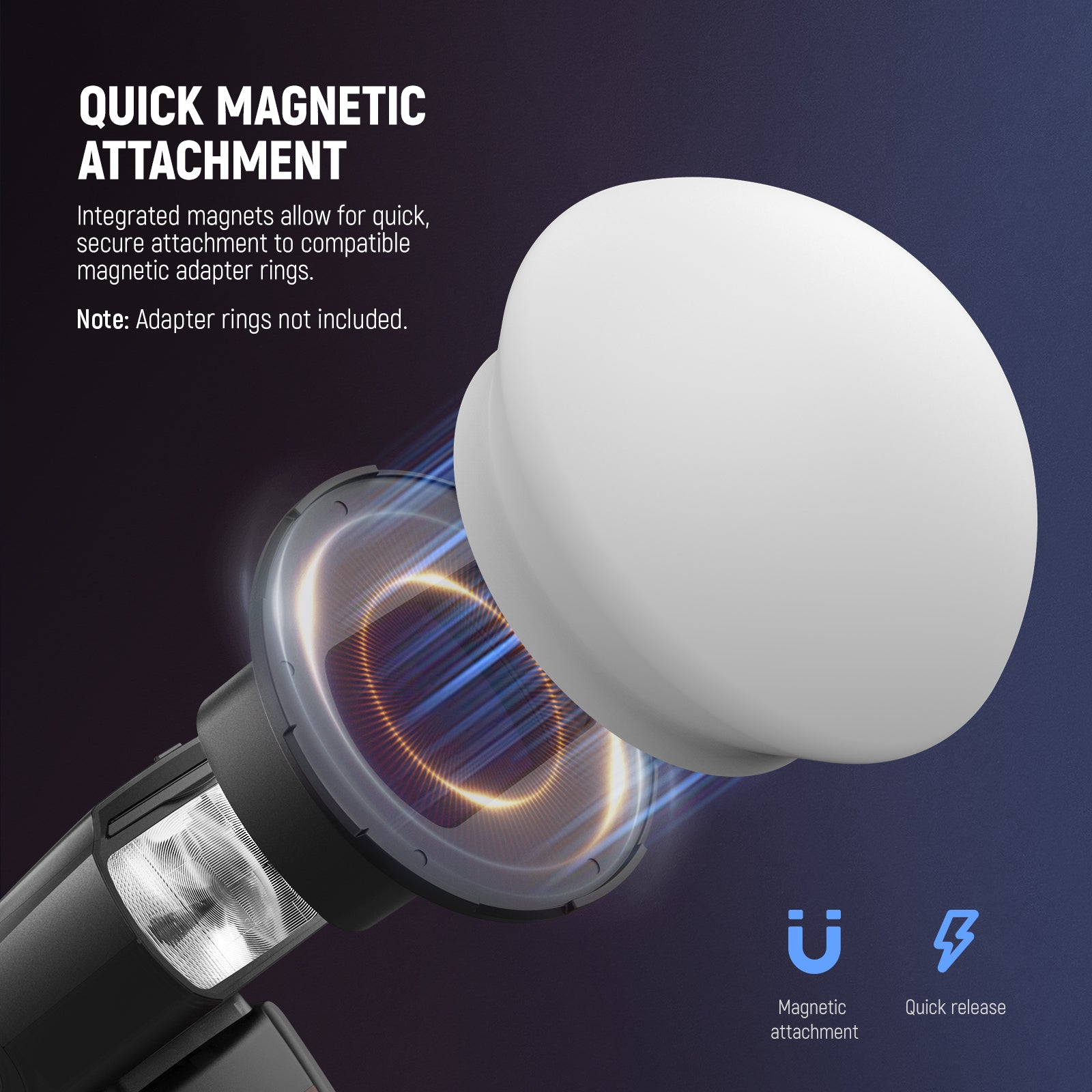 NEEWER CRS9 Silicone Flash Diffuser allows for quick , secure attachment.