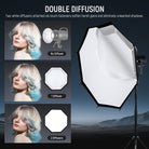 NEEWER NS92P Quick Release Octagonal Softbox can soften harsh glare.