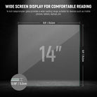 This 9.9"x9.9" teleprompter replacement glass offers a 14" screen for wide script coverage