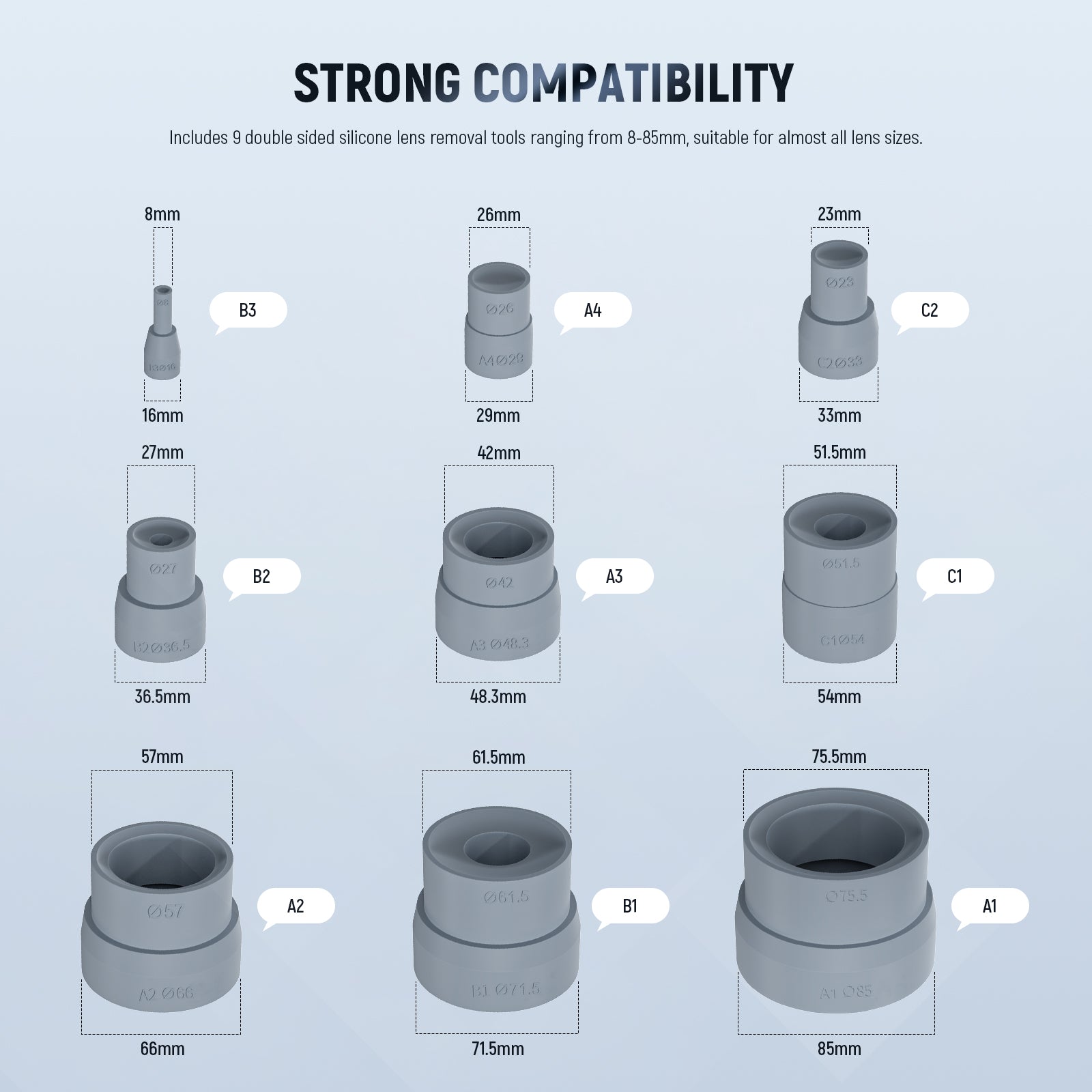 Strong Compatibility of the NEEWER HW-37 DSLR Camera Lens Repair Tool