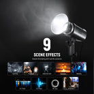 NEEWER MS150 Portable LED Light offers 9 scene effects.